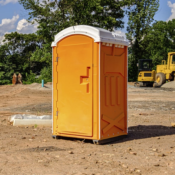 what is the cost difference between standard and deluxe portable toilet rentals in Hall County NE